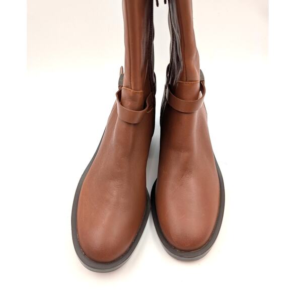 Linea Paolo Kamile Knee High Riding Boots Almond Toe Brown Size US6.5M EU37 - Picture 2 of 11